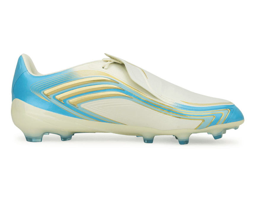 adidas Kids F50 Messi Elite FG Ivory/Sea Blue/Ice Blue Side