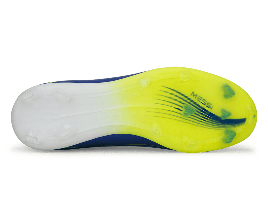 adidas Kids F50 Messi Elite FG Sea Blue/Solar Yellow Soleplate
