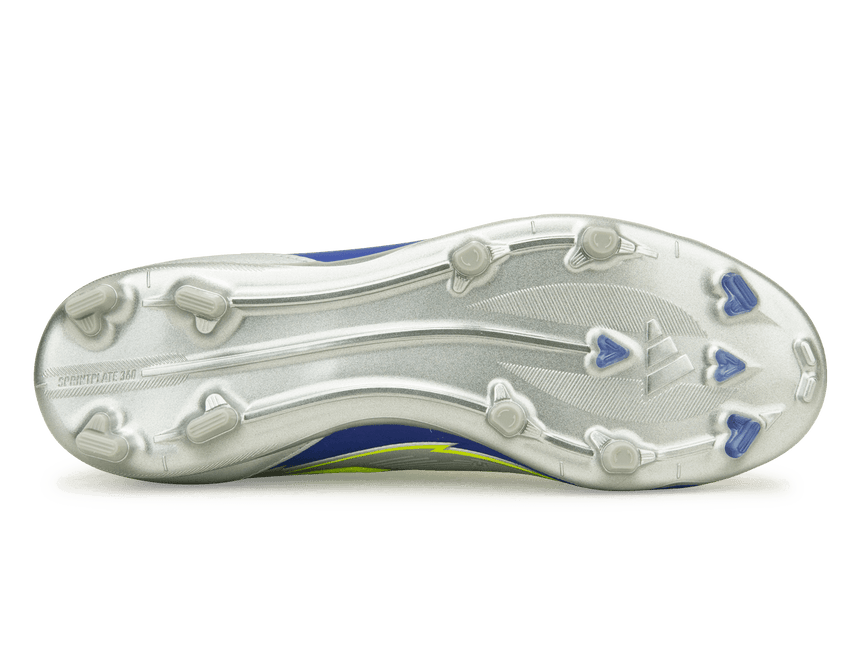 adidas Kids F50 Messi Elite FG Silver/Volt/Blue Sole
