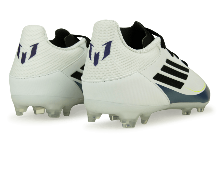 adidas Kids F50 Messi League FG/MG White/Black/Purple Rear