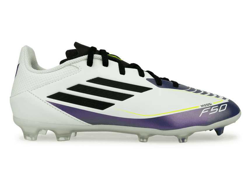 adidas Kids F50 Messi League FG/MG White/Black/Purple