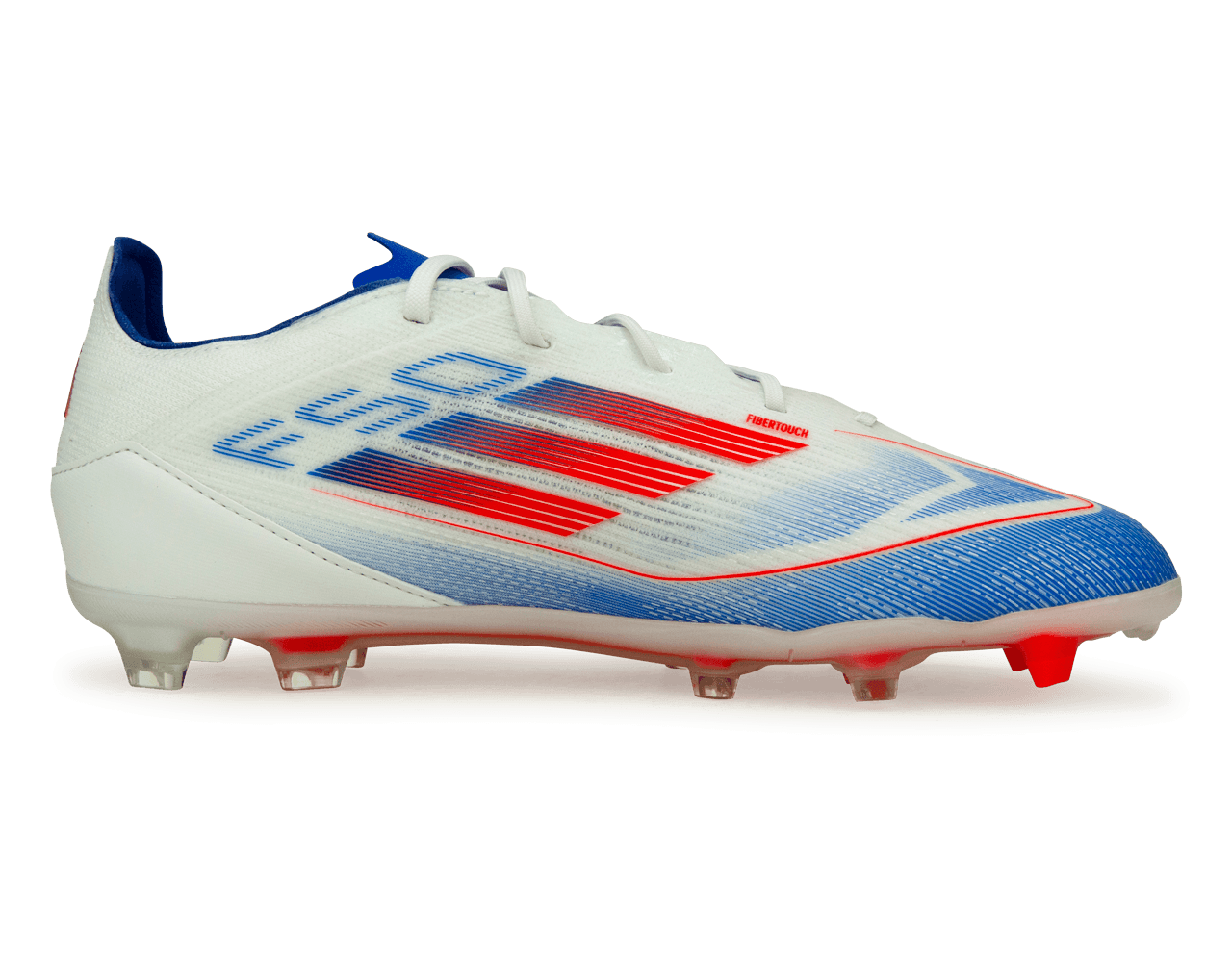 adidas Kids F50 Pro FG White/Lucid Blue Side