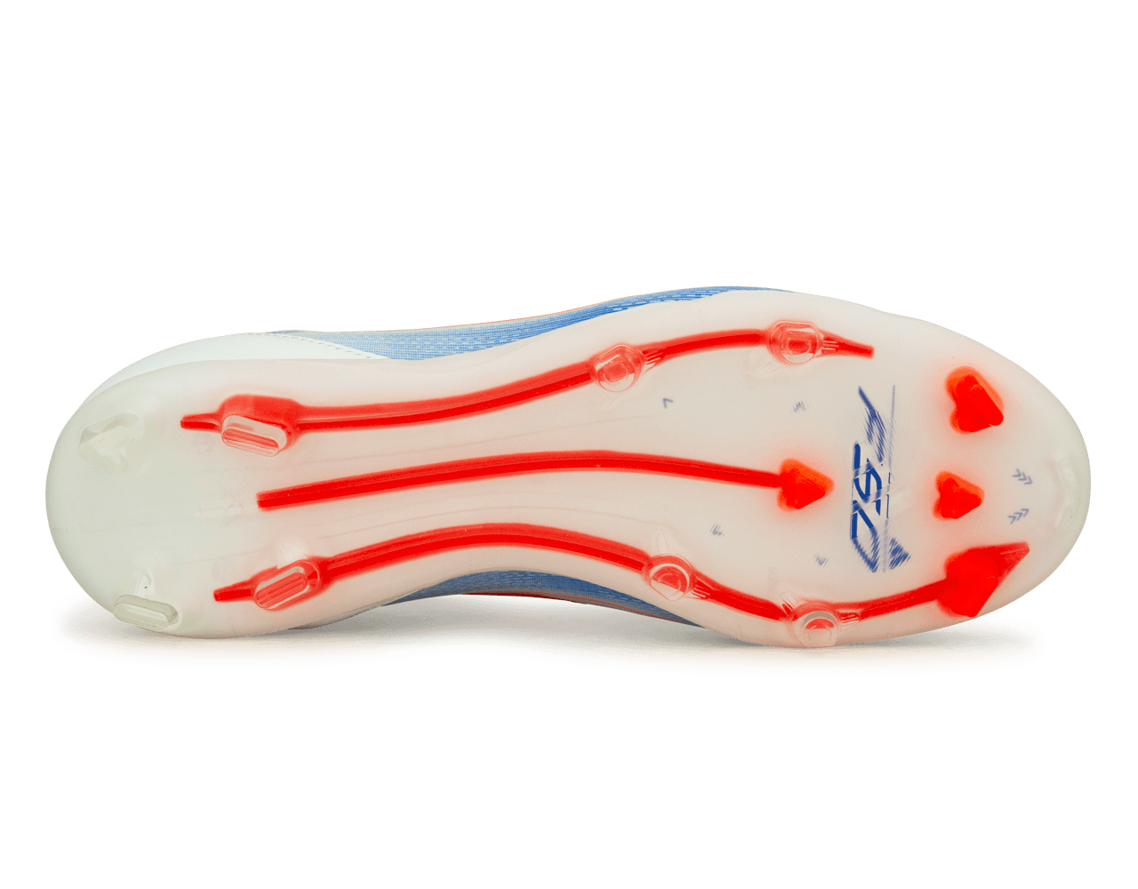 adidas Kids F50 Pro FG White/Lucid Blue Sole