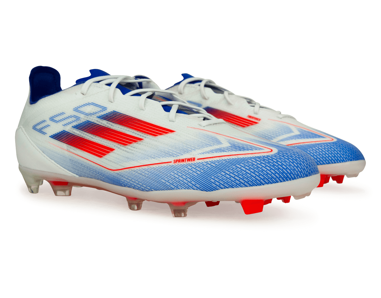 adidas Kids F50 Pro FG White/Lucid Blue Together
