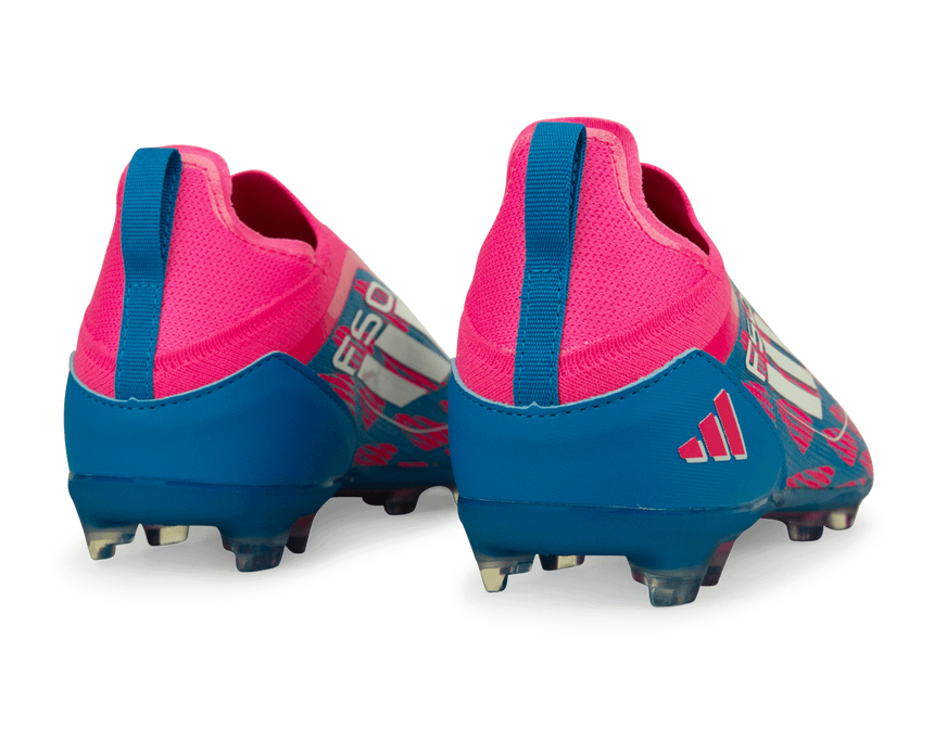 adidas Kids F50 Pro LL FG Blue/White/Pink Rear