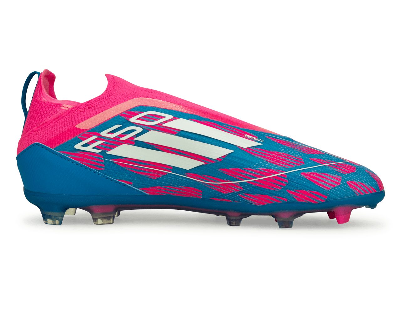adidas Kids F50 Pro LL FG Blue/White/Pink Side