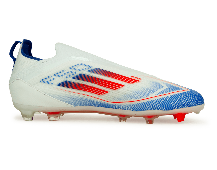 adidas Kids F50 Pro LL FG White/Lucid Blue Side