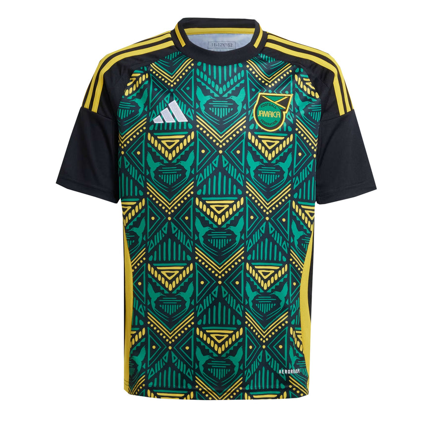 adidas Kids Jamaica 2024/25 Away Jersey Green/Black Front