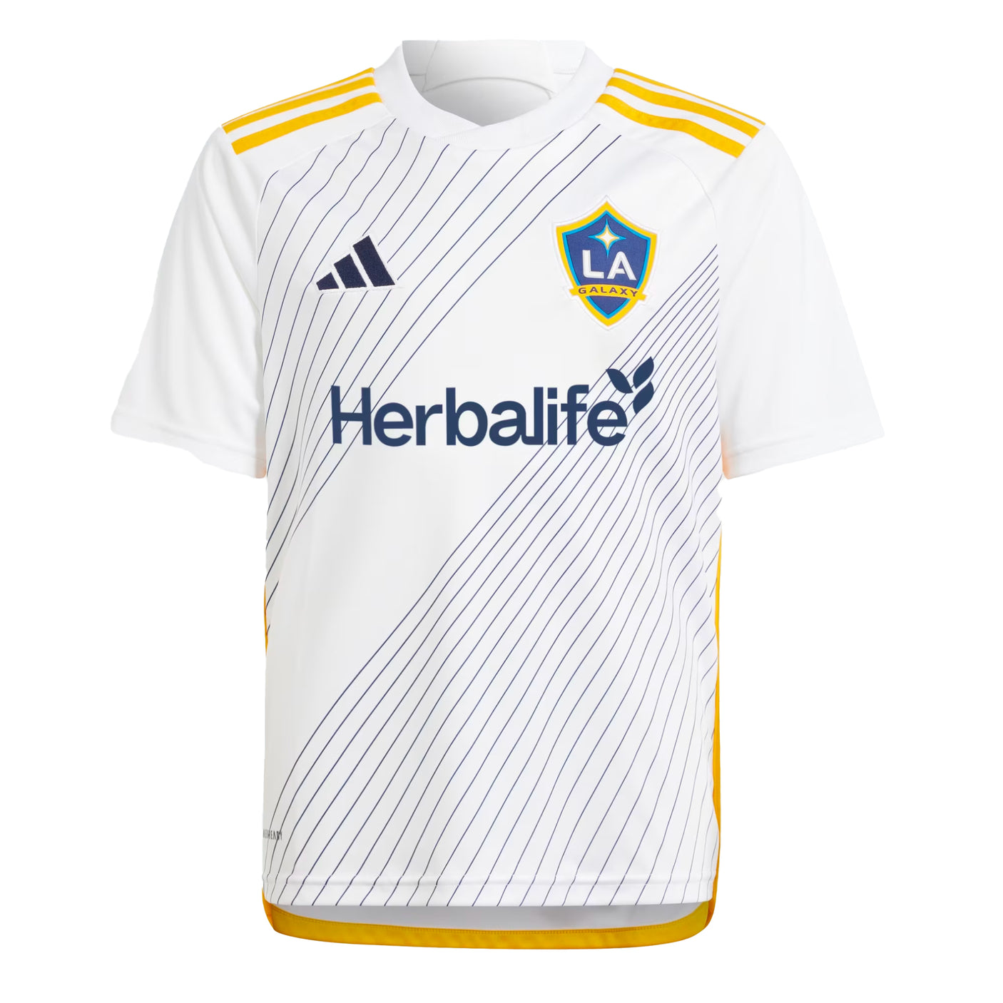 adidas Kids LA Galaxy 2024/25 Home Jersey White/Blue Front