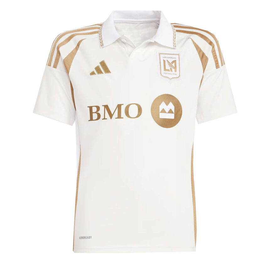 adidas Kids LAFC 2025/26 Away Jersey White/Gold Front