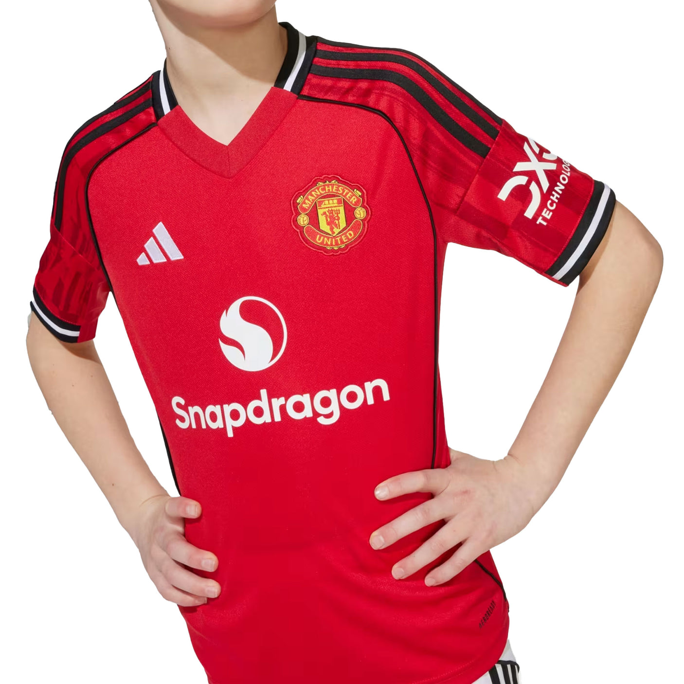 adidas Kids Manchester United 2025/26 Home Jersey Red Crest