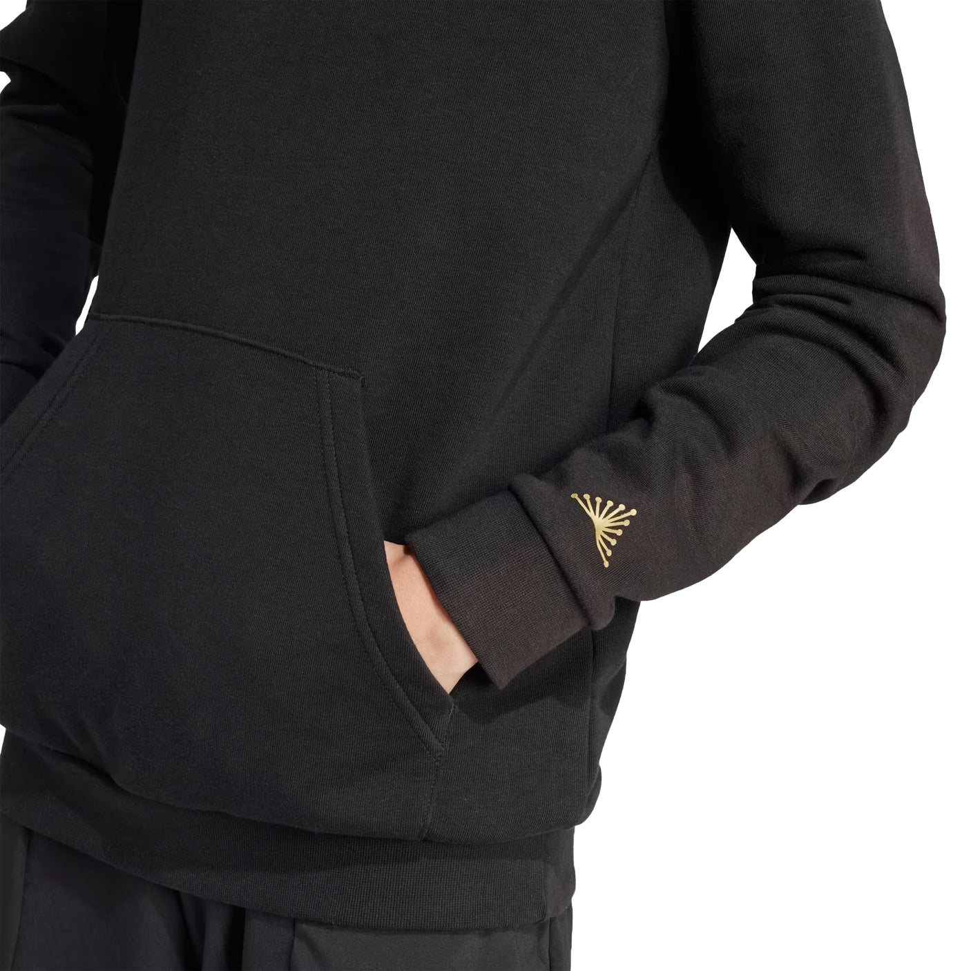 adidas Kids Mexico 2025/26 DNA Hoodie Black/Gold Crest