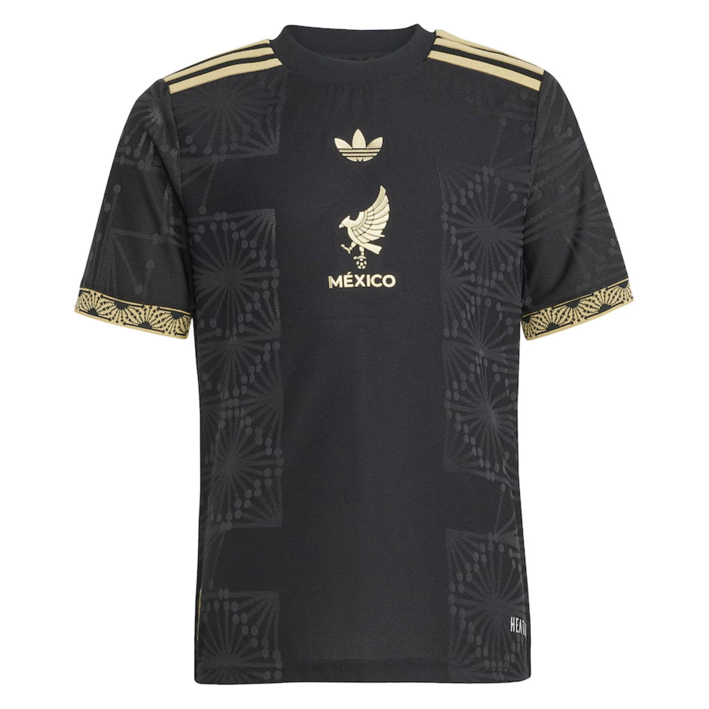 adidas Kids Mexico 2025/26 Authentic Third Jersey Black Gold Front