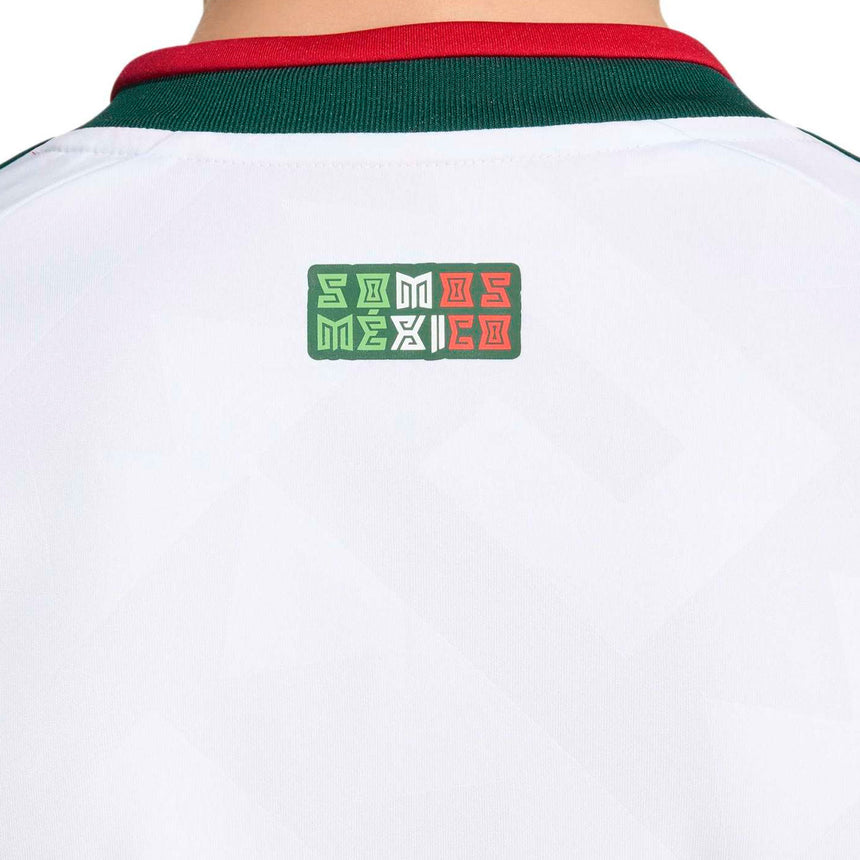 adidas Kids Mexico World Cup 2026 Away Jersey White Crest Neck