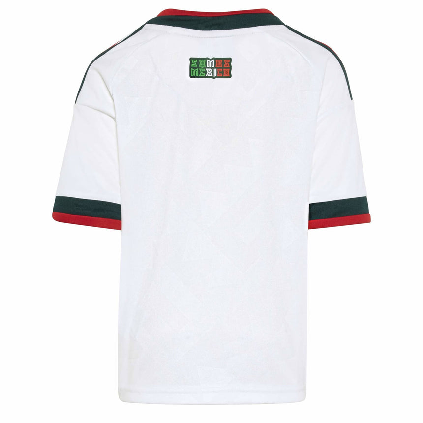 adidas Kid's Mexico World Cup 2026 Away Mini Kit White Back