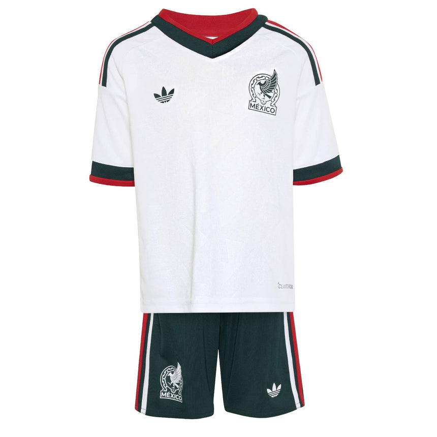 adidas Kid's Mexico World Cup 2026 Away Mini Kit White Front