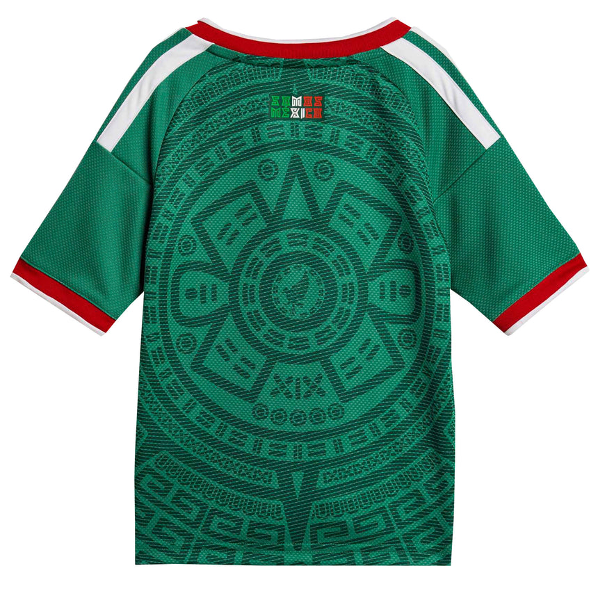 adidas Kids Mexico World Cup 2026 Home Minikit Green Back