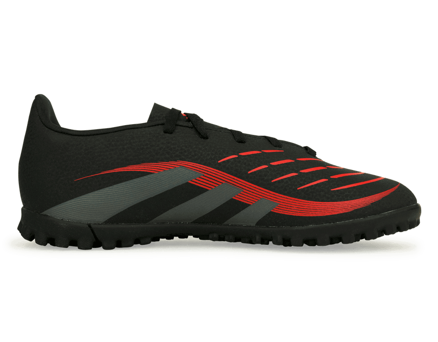 adidas Kid's Predator Club TF Core Black/Grey/Red Side