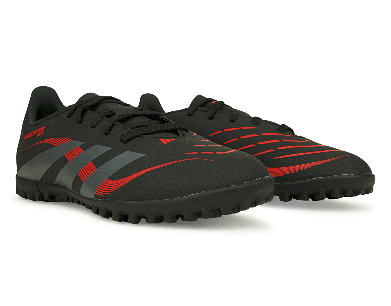 adidas Kid's Predator Club TF Core Black/Grey/Red Together