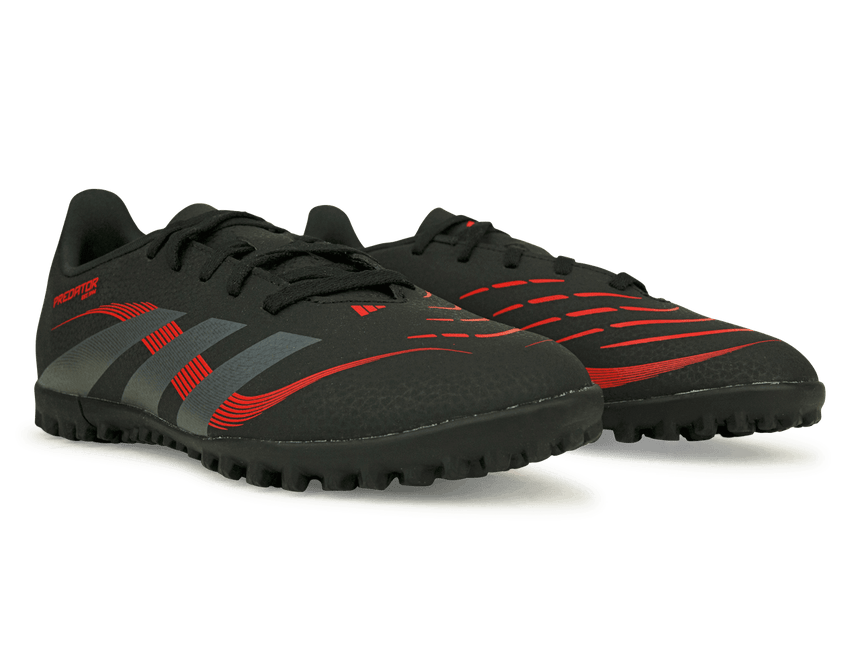 adidas Kid's Predator Club TF Core Black/Grey/Red Together