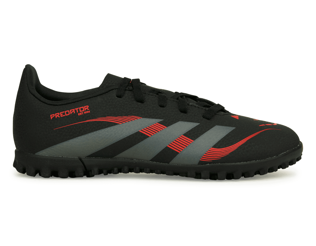 adidas Kid's Predator Club TF Core Black/Grey/Red