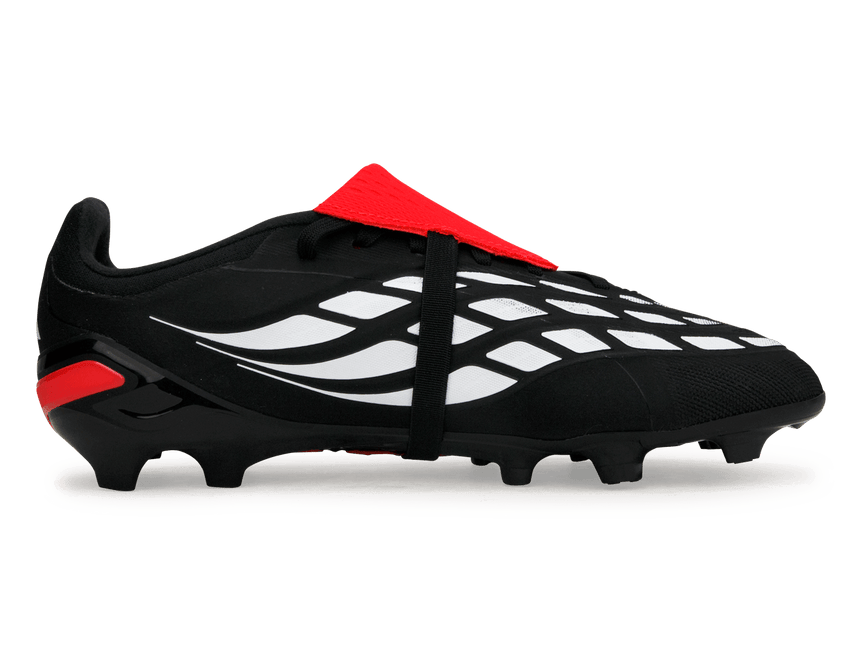 adidas Kids Predator Elite Foldover Tongue FG Black/White/Red Side