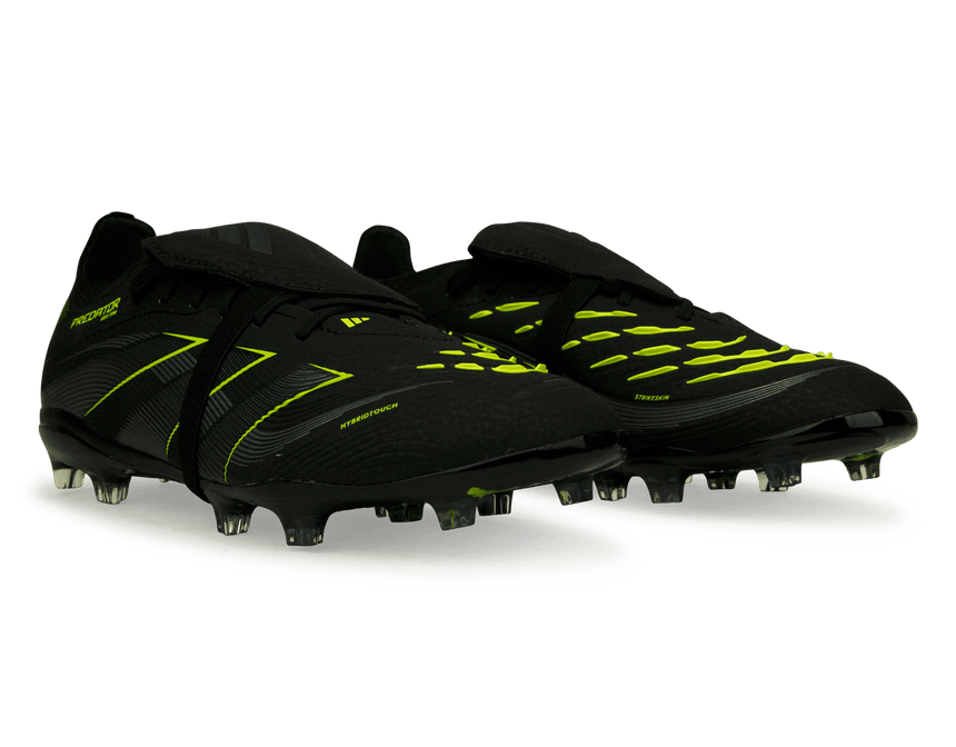 adidas Kids Predator Elite Foldover Tongue FG Black/Green Together