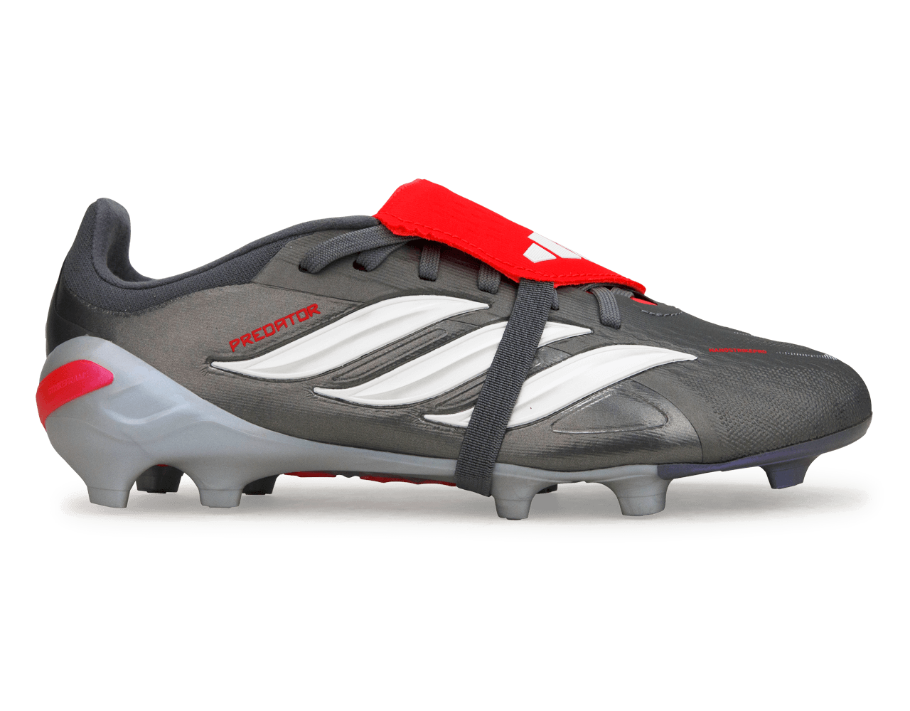 adidas Kids Predator Elite Foldover Tongue FG Iron Metallic/Red