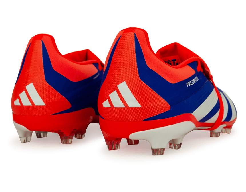 adidas Kids Predator Elite Foldover Tongue FG Lucid Blue/White/Solar Red Rear