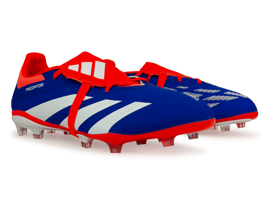 adidas Kids Predator Elite Foldover Tongue FG Lucid Blue/White/Solar Red Together