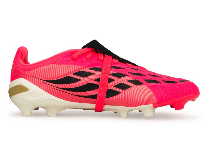 adidas Kids Predator Elite Fold-Over Tongue FG Pink/Black Side