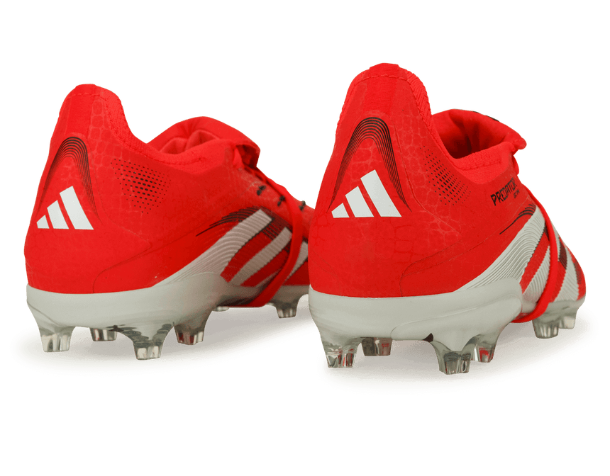 adidas Kids Predator Elite Foldover Tongue FG White/Red/Black Rear