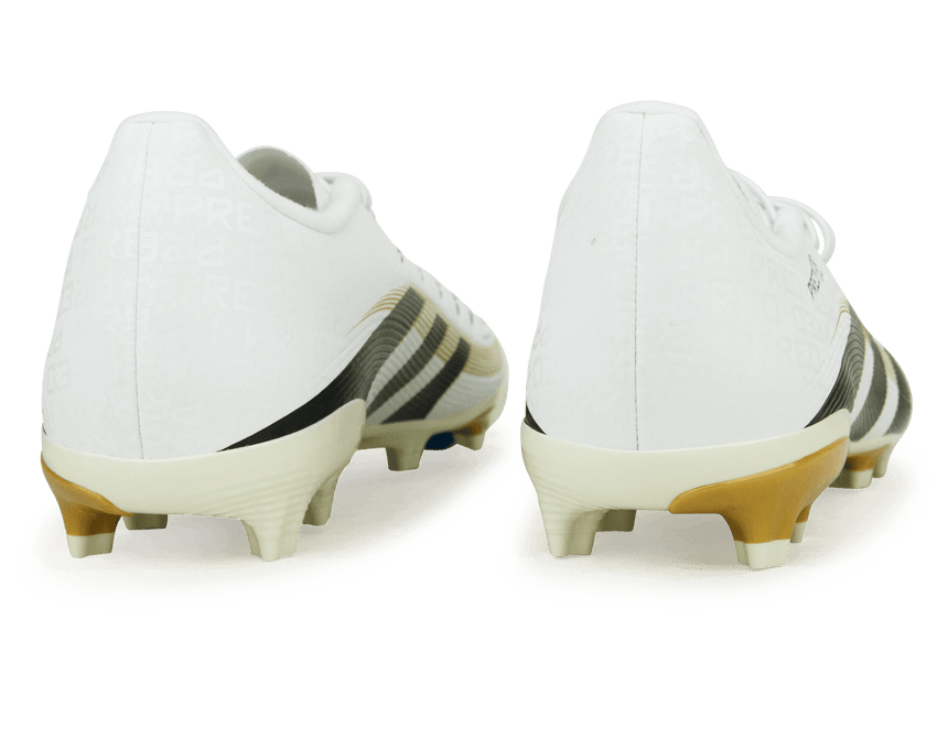 adidas Kids Predator League FG/MG White/Black/Gold Heel