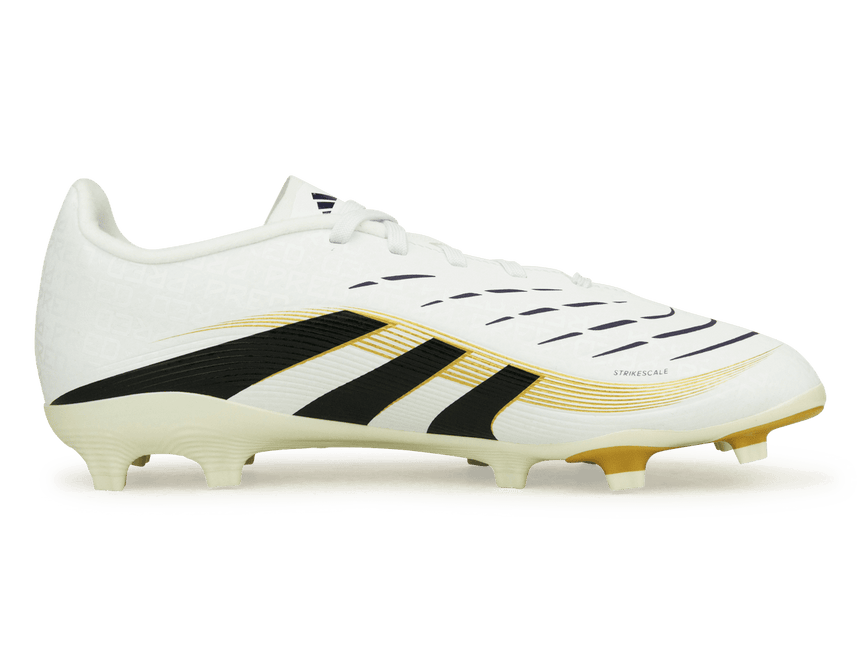 adidas Kids Predator League FG/MG White/Black/Gold Side