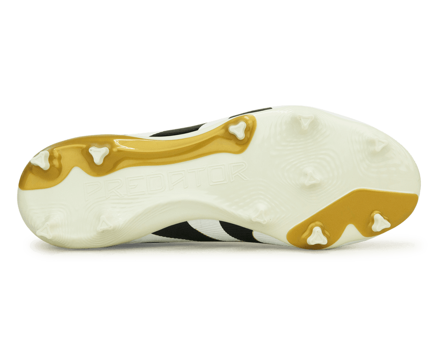 adidas Kids Predator League FG/MG White/Black/Gold Sole