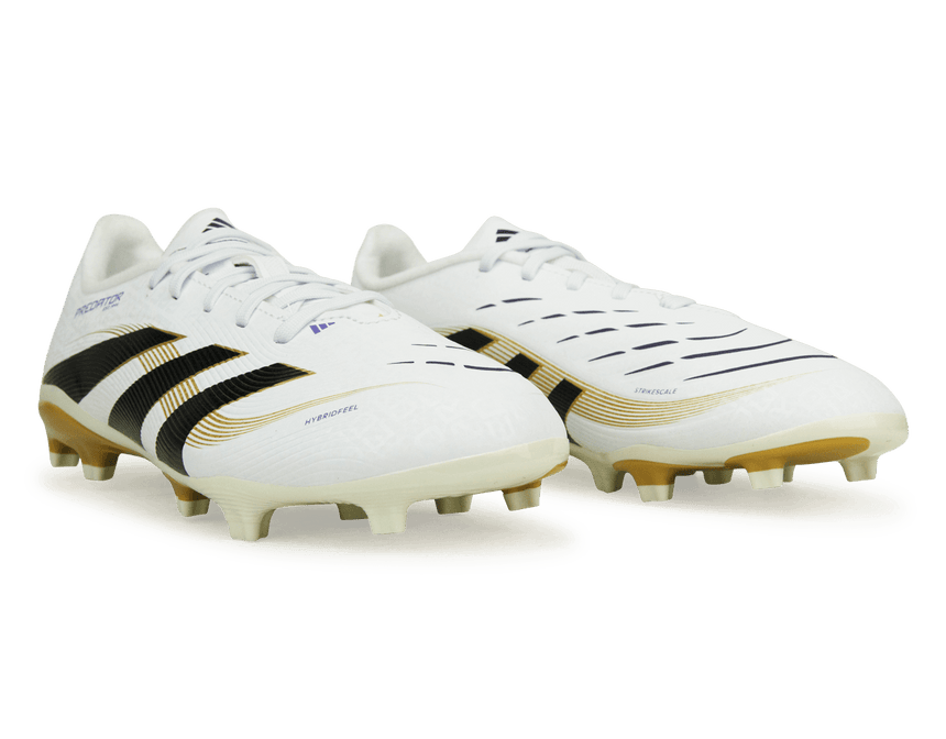adidas Kids Predator League FG/MG White/Black/Gold Together