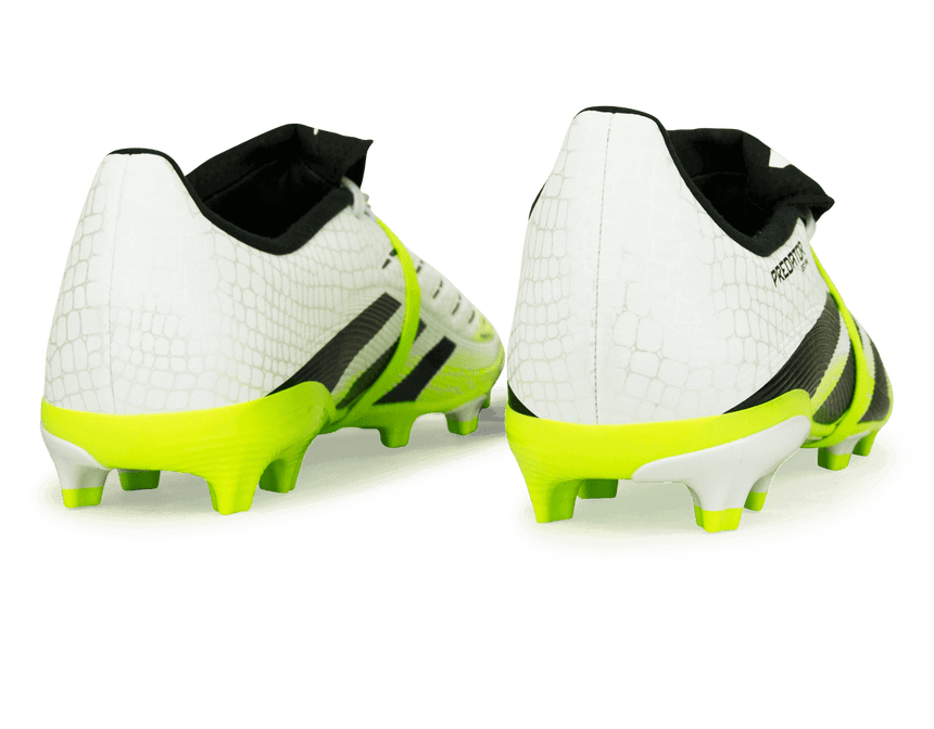 adidas Kids Predator League Foldover Tongue FG/MG White/Black/Green Rear