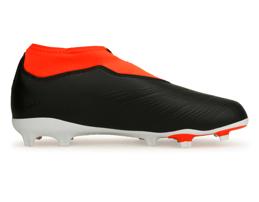 adidas Kids Predator League LL FG Core Black/Solar Red Side