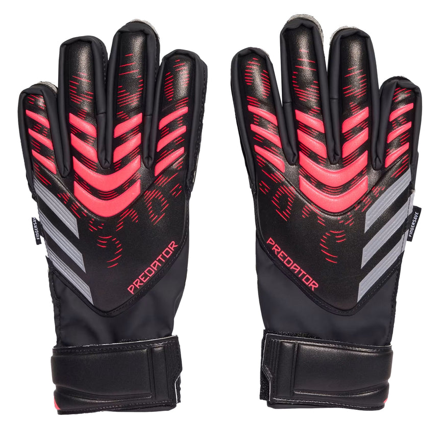 adidas Kids Predator Match Fingersave Goalkeeper Gloves Black/Pink Both