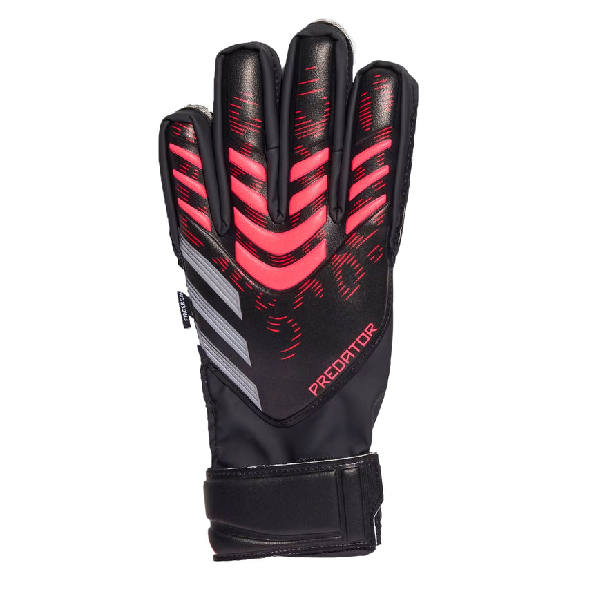 adidas Kids Predator Match Fingersave Goalkeeper Gloves Black/Pink Front
