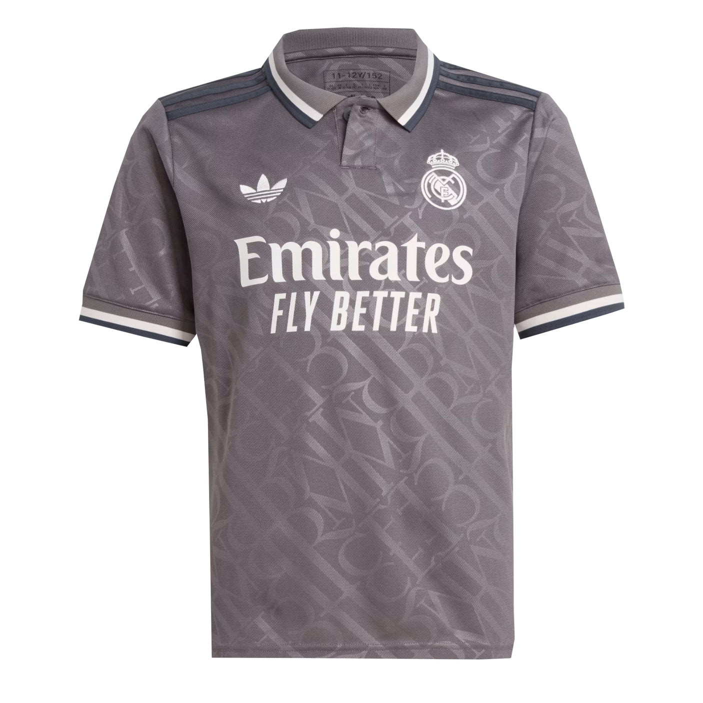 adidas Kids Real Madrid 2024/25 Third Jersey Charcoal Front