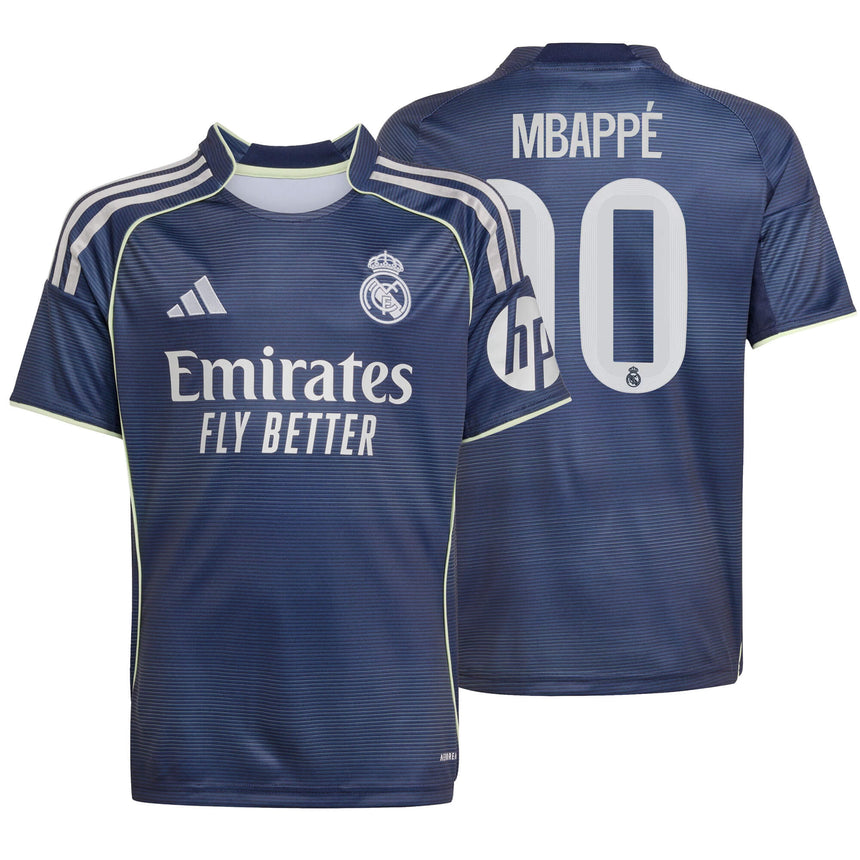 adidas Real Madrid Kids Away Stadium 2025/26 Jersey w/ Mbappe #10