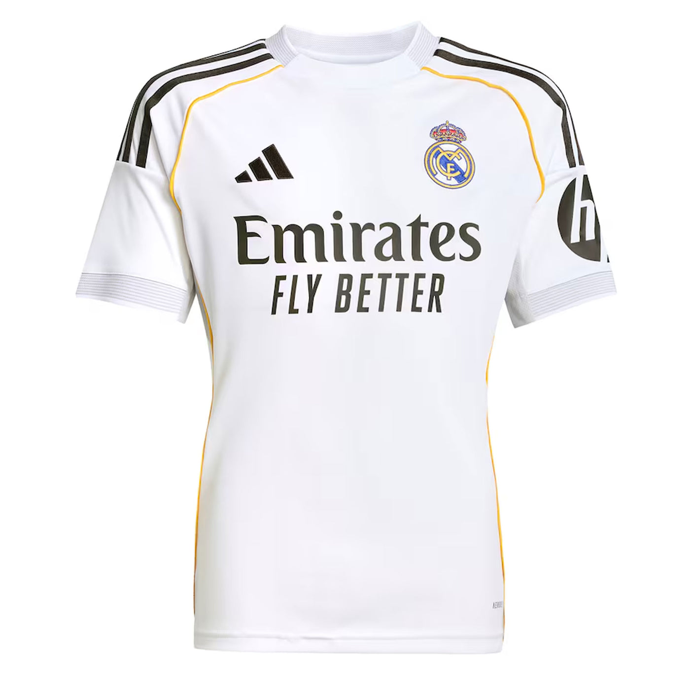 adidas Kids Real Madrid 2025/26 Home Jersey w/ Bellingham #5 Printing Front