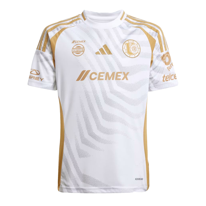 adidas Kids Tigres UANL 2024/25 Third Jersey White/Grey Front