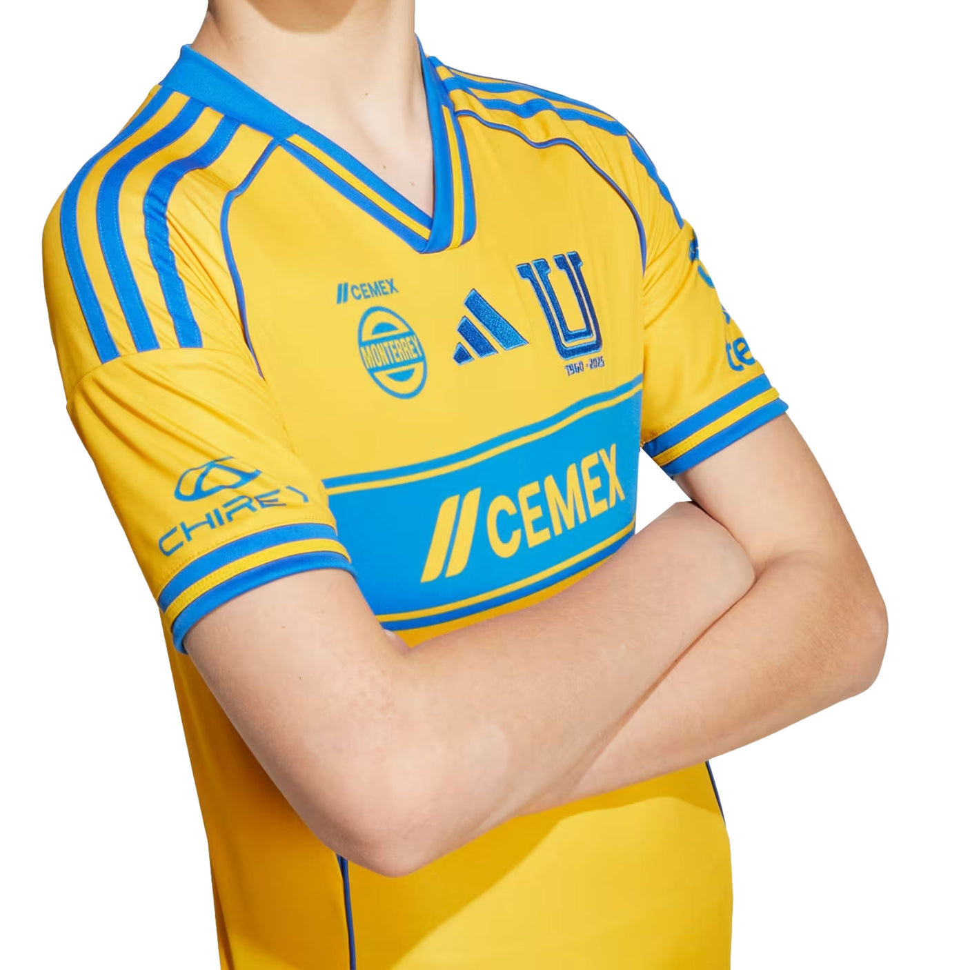 adidas Kids Tigres UANL 2025/26 Home Jersey Gold/Black Crest