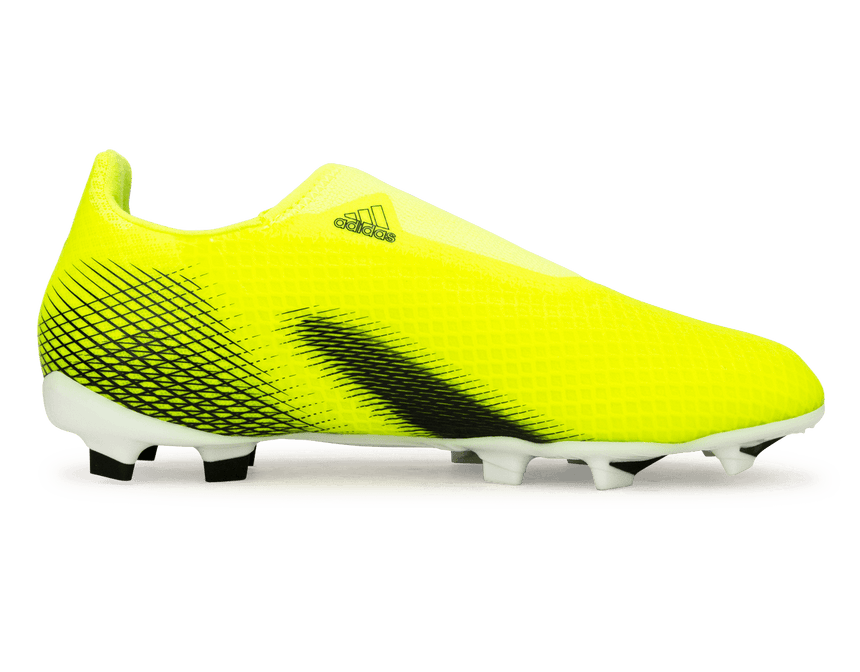 adidas Youth X Ghosted.3 Laceless FG Solar Yellow/Core Black