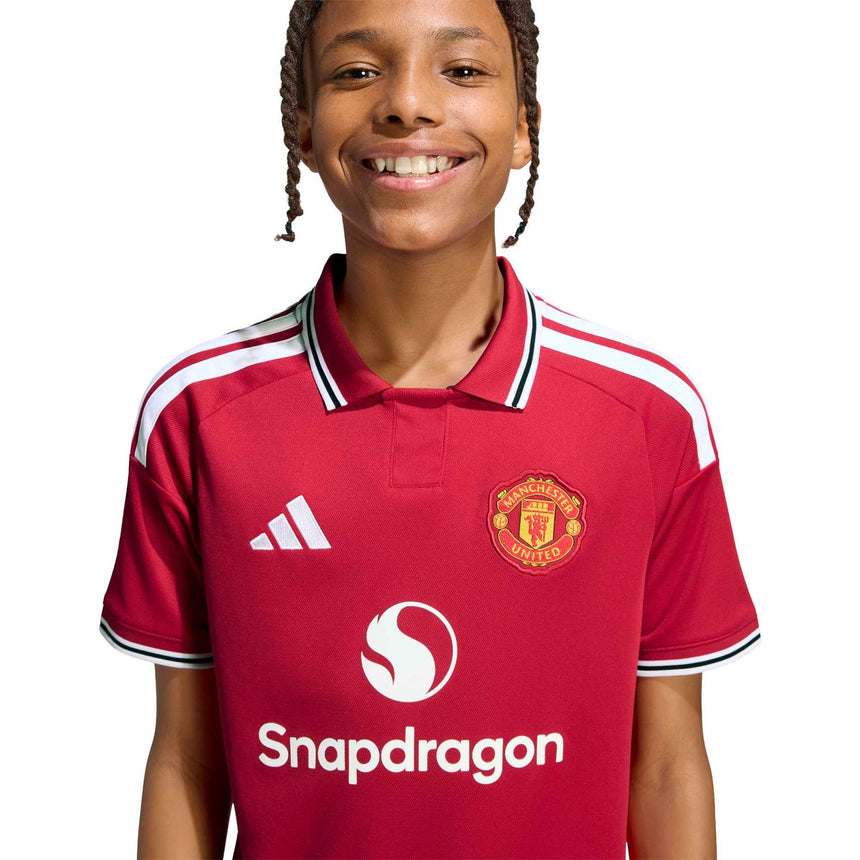 adidas Manchester United Kids Home Stadium 2026/27 Jersey Red Crest