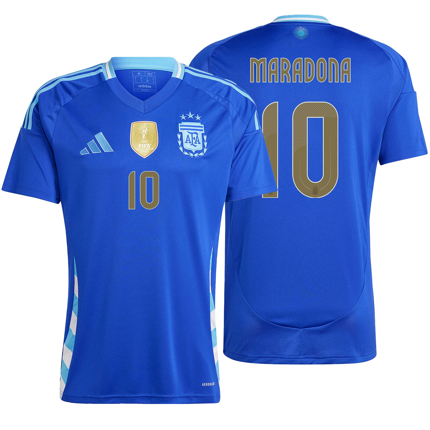adidas Men's Argentina 2024/25 Away Jersey w/ Maradona #10 Printing Both