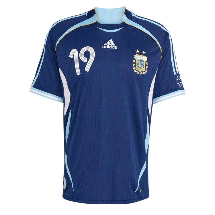 adidas Men's Argentina Away Jersey 2006 Messi Dark Blue Front