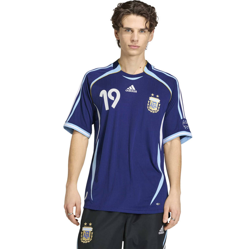 adidas Men's Argentina Away Jersey 2006 Messi Dark Blue Crest Model